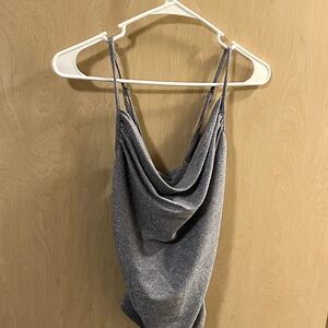 Sparkly Purple Cowl Neck Top